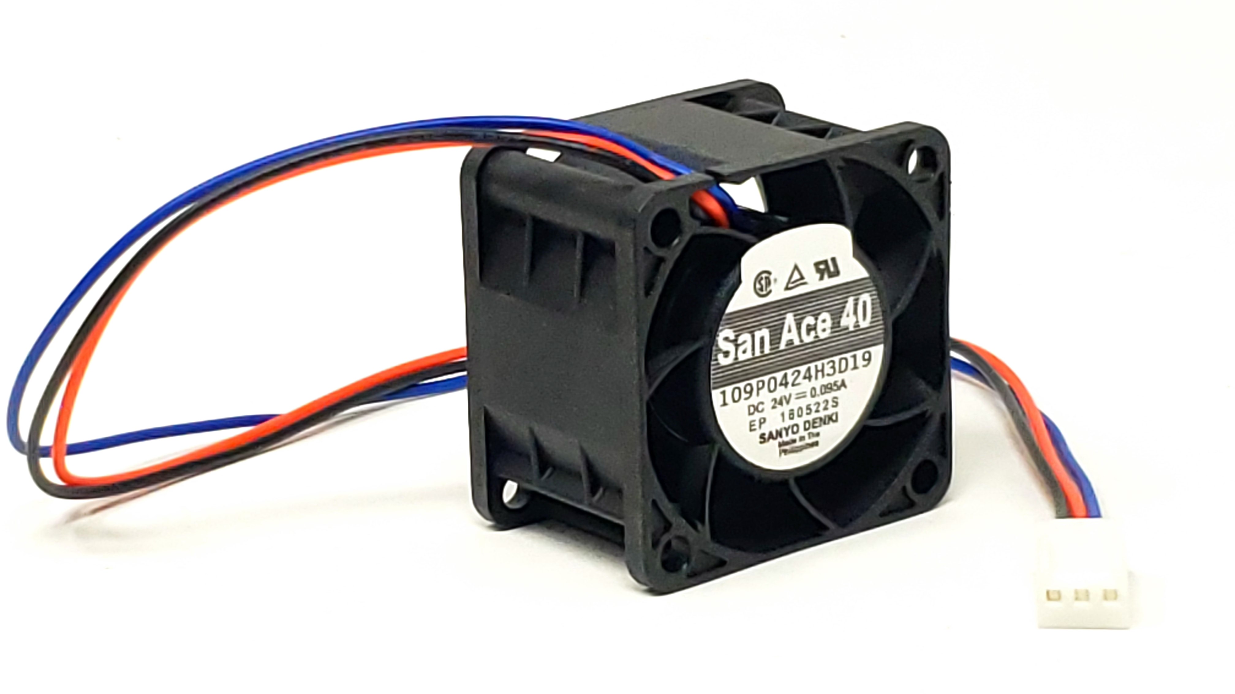 SanAce 109P0424H3D19 - 40x40x28mm DC24V 0.095A 3-Pin Connector Fan for Fanuc A90L-0001-0570