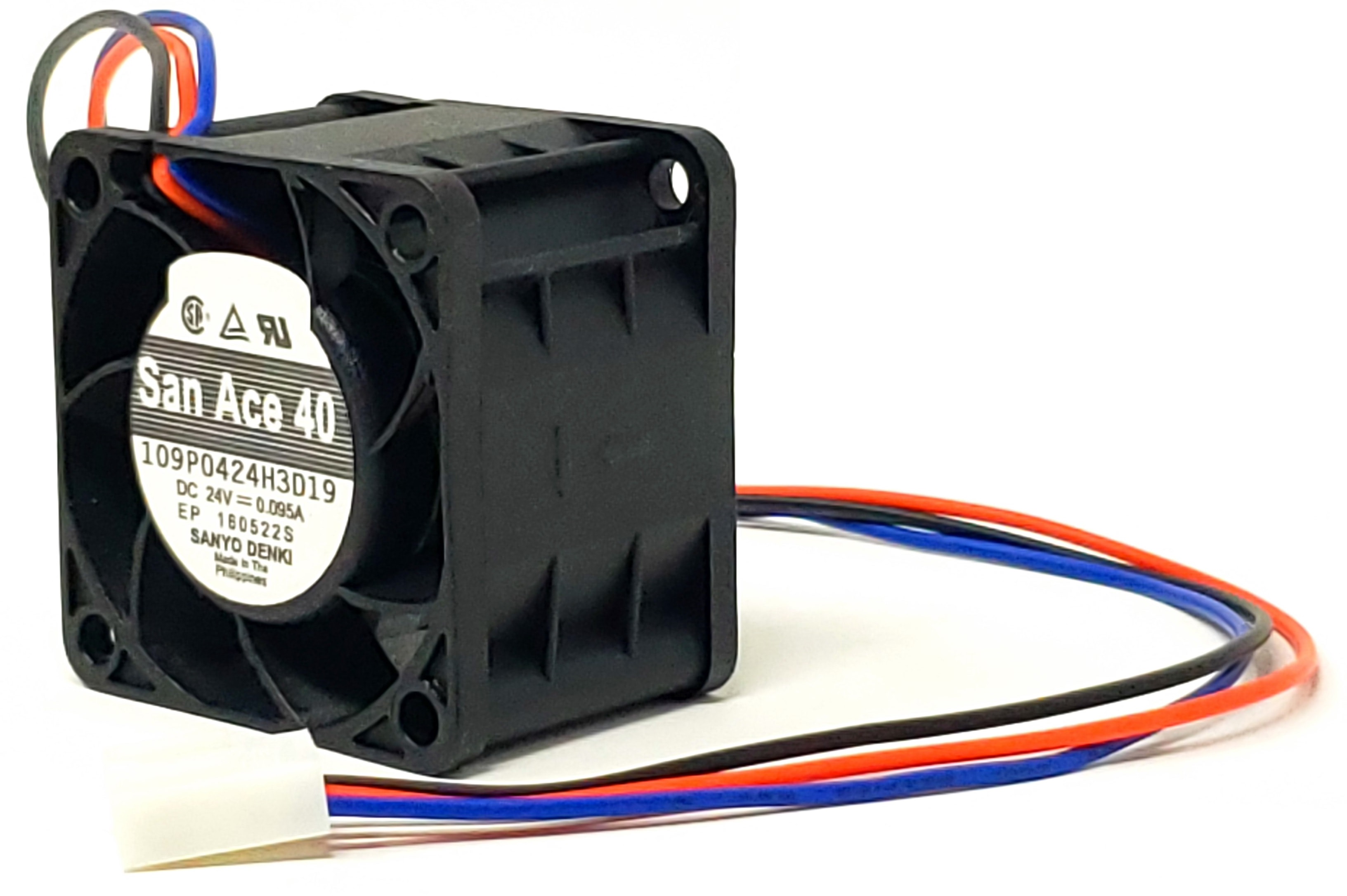 SanAce 109P0424H3D19 - 40x40x28mm DC24V 0.095A 3-Pin Connector Fan for Fanuc A90L-0001-0570