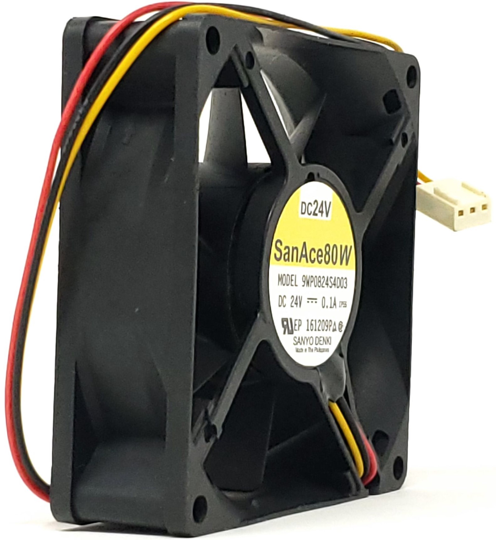 SanAce80W 9WP0824S4D03 - 80x80x25mm DC24V 0.1A 3-Pin Female Connector Cooling Fan