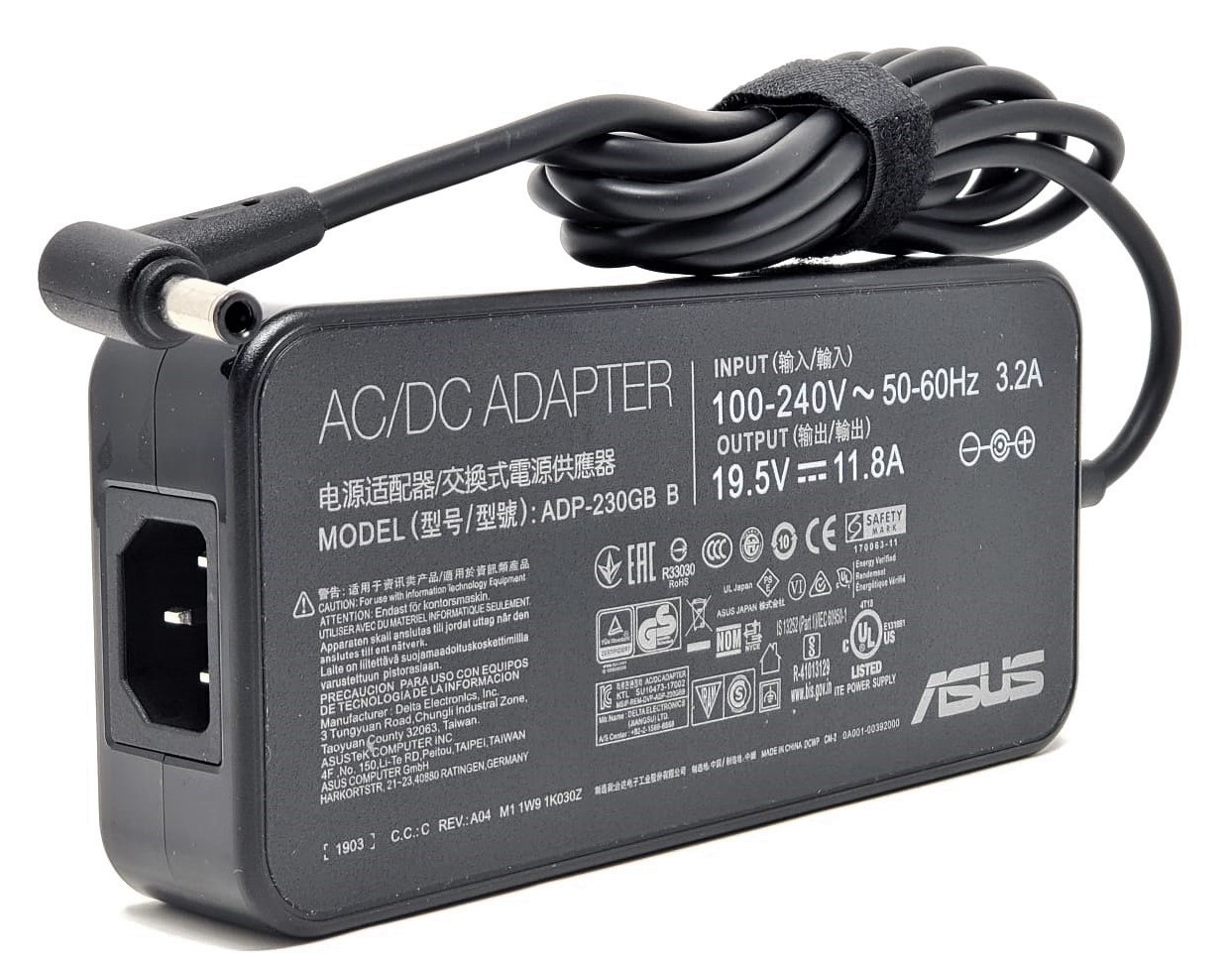 Asus 0A001-00390600 - 230W 19.5V 11.8A 6.0mm x 3.7mm Tip AC Adapter Charger for Asus ROG Zephyrus GX GX501 G702 GL702 Strix G731GT GU GV GW Series Laptops