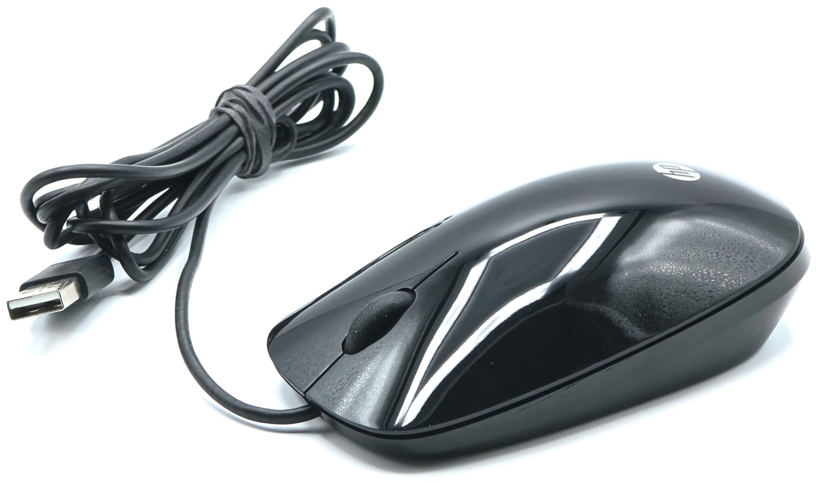 HP 801527-001 - Glossy Black Merapi 2-Button USB Black Wired Optical Mouse