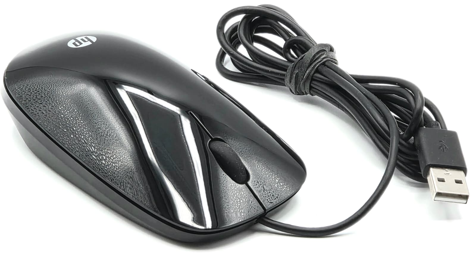 HP 801527-001 - Glossy Black Merapi 2-Button USB Black Wired Optical Mouse