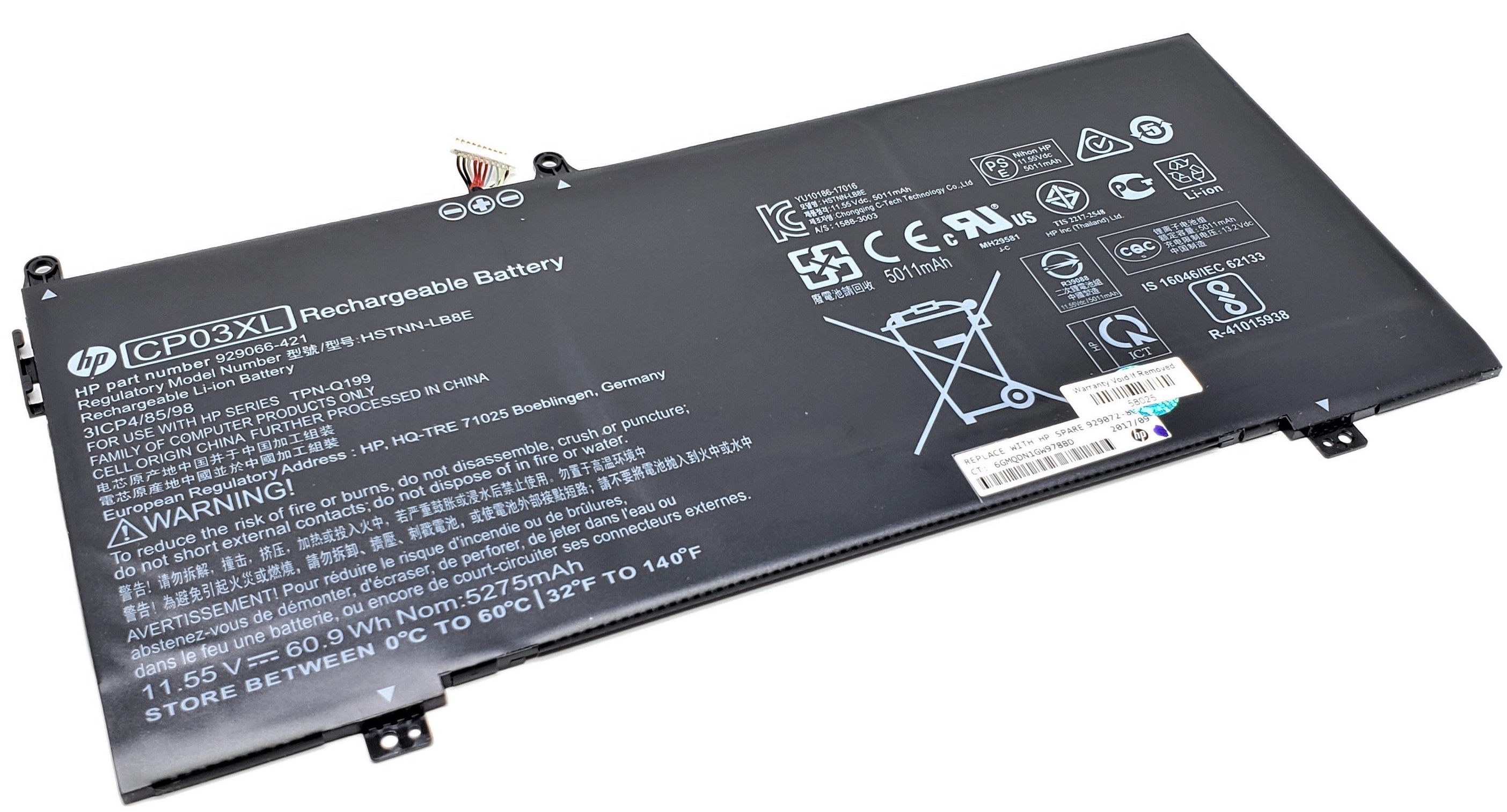 HP CP03060XL - 6-Cell CP03XL CP03 Battery for HP Spectre 13 X360