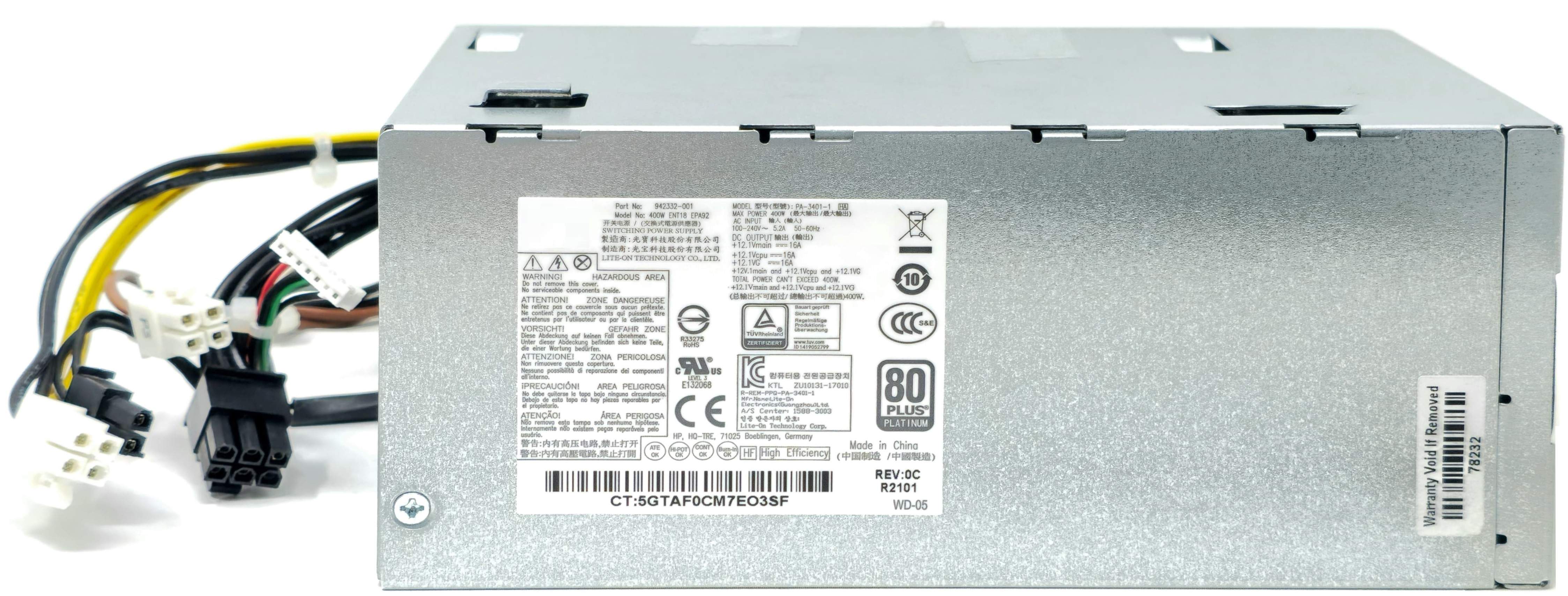 HP PA-3401-1 - 400W ENT18 EPA92 Lincs Sunflower Power Supply PSU for HP 280 288 480 600 800 G3 G4 HP PA-3401-1 - 400W ENT18 EPA92 Lincs Sunflower Power Supply PSU for HP 280 288 480 600 800 G3 G4