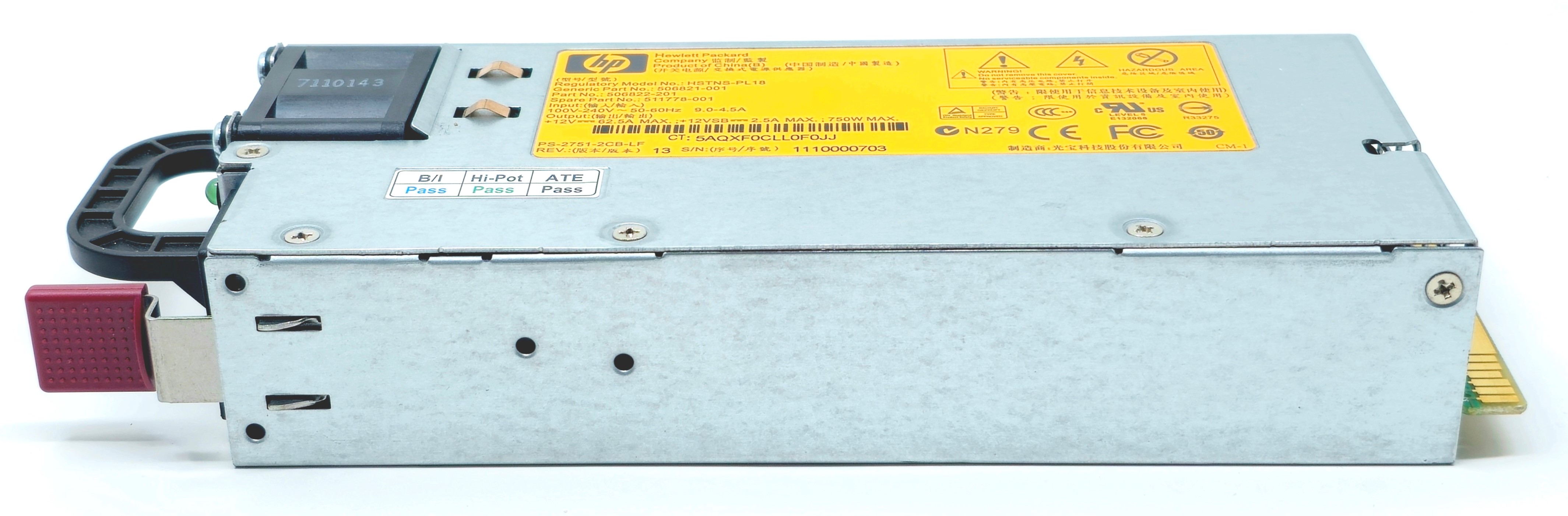 HP HSTNS-PD18 - 750W High Efficiency Common Slot CS Hot Plug Power Supply for HPE ProLiant DL180 DL360 DL370 DL380 DL385 ML370 G6 G7 G8