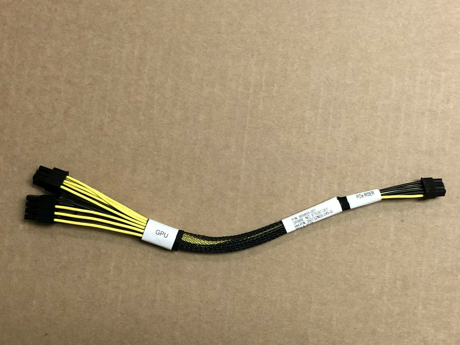 HP 869805-001 - HPE GPU 8px6p Y-Power Cable - Single Cable - CPU
