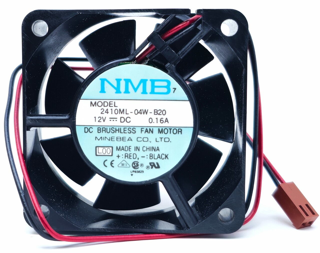 NMB 2410ML-04W-B20 - 60x60x25mm DC12V 0.16A 2-Pin Female Connector Cooling Fan
