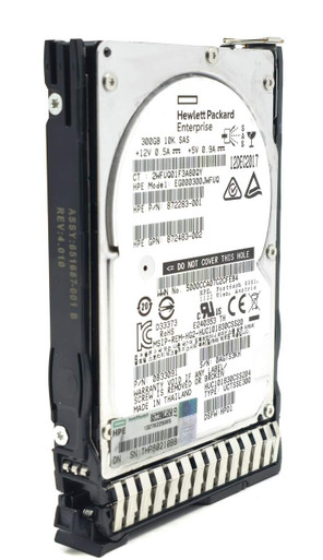 HP 785067-B21 - 300GB 10K 12Gb/s SAS Enterprise SC DS SFF 2.5" Hard Drive with Tray for HPE ProLiant DL160 DL180 DL360 DL380 DL580 ML350 BL460C Gen9 G9 Gen10 G10 Servers