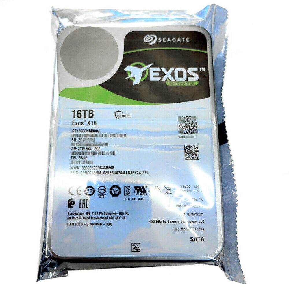 Seagate 2TW103-001 - Seagate Exos X18 16TB 7.2K 256MB Cache 512e