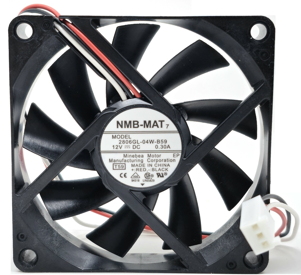 NMB 2806GL-04W-B59 - 70x70x15mm DC12V 0.30A 3-Pin Connector Cooling Fan