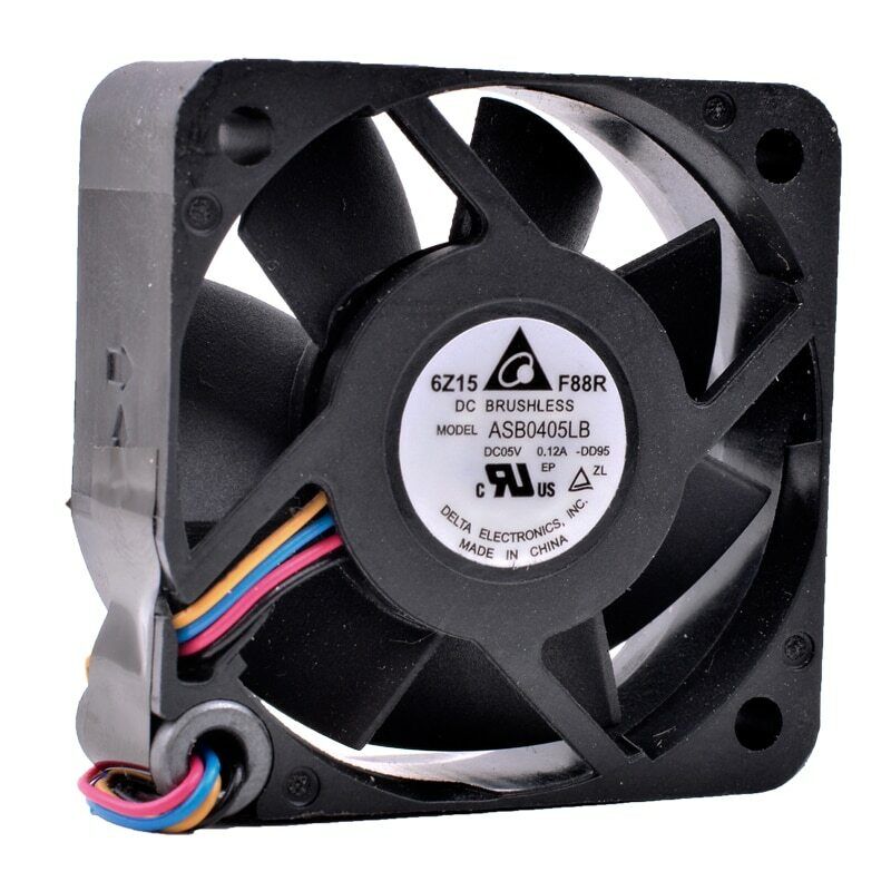 Delta ASB0405LB - 40x40x15mm DC5V 0.12A 4-Pin 4-Wire PWM Silent Cooling Fan