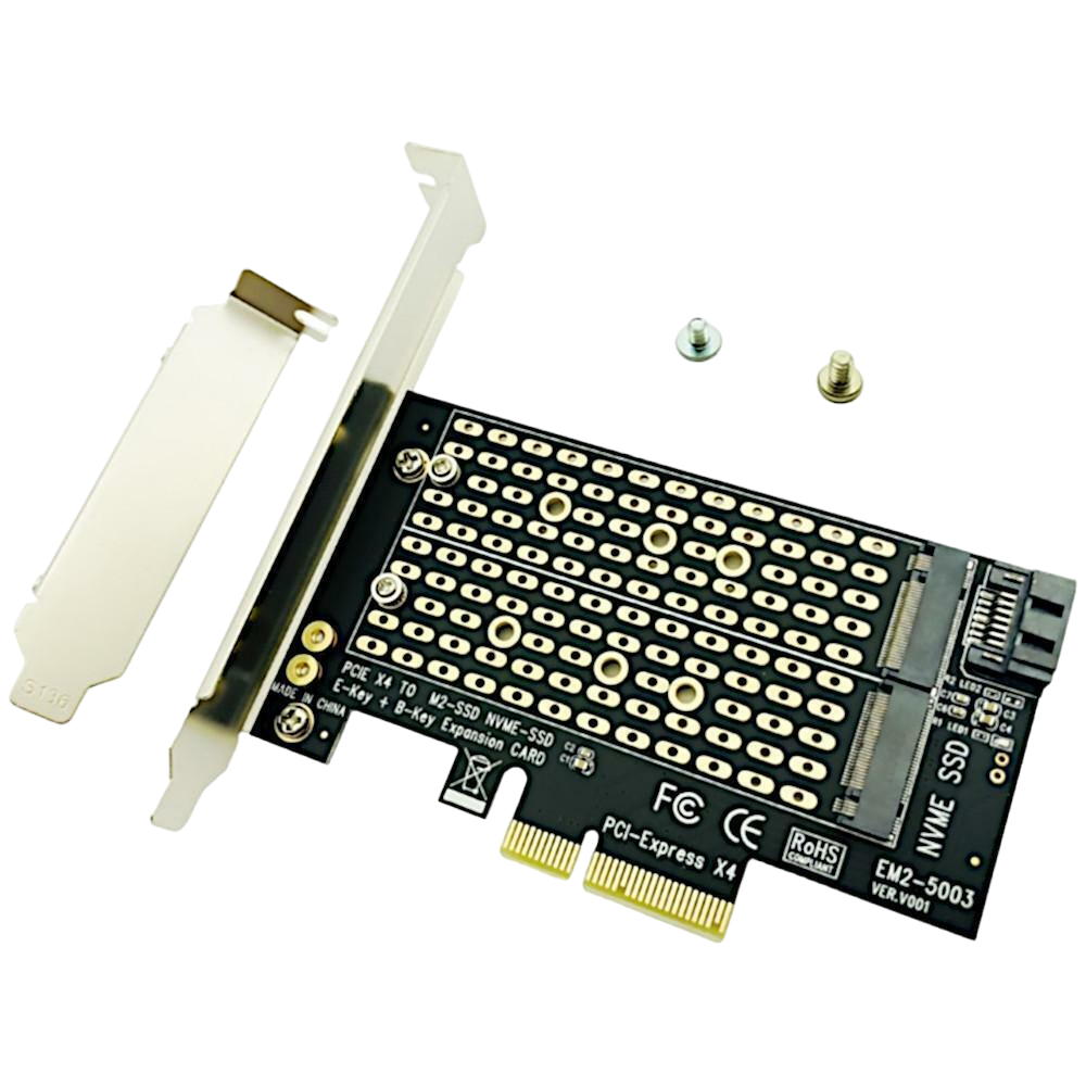 M.2 NGFF to Desktop PCIe x4 x8 x16 2280 2242 2232 NVMe SATA Dual SSD PCI  Express Adapter Card - CPU Medics