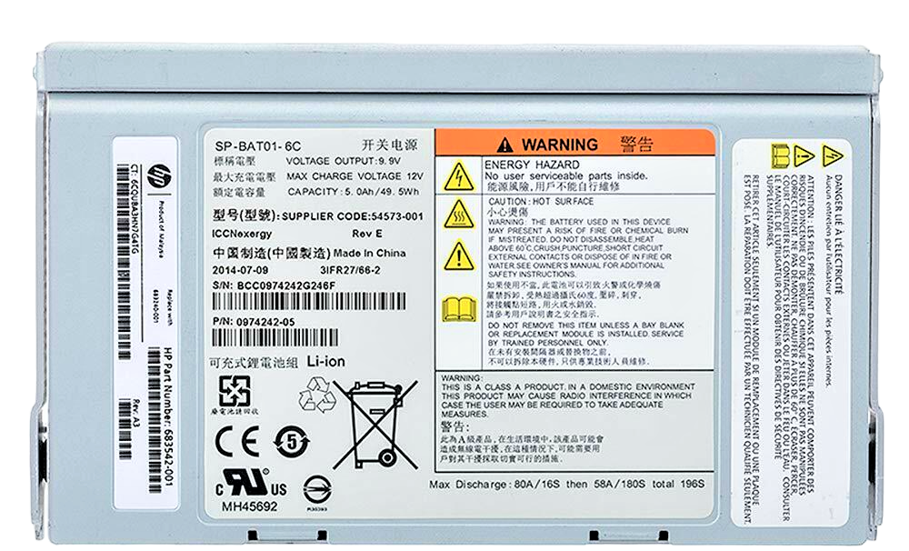 HP 0991000-03 - Battery Module for 682372-001 3Par7200 PSU