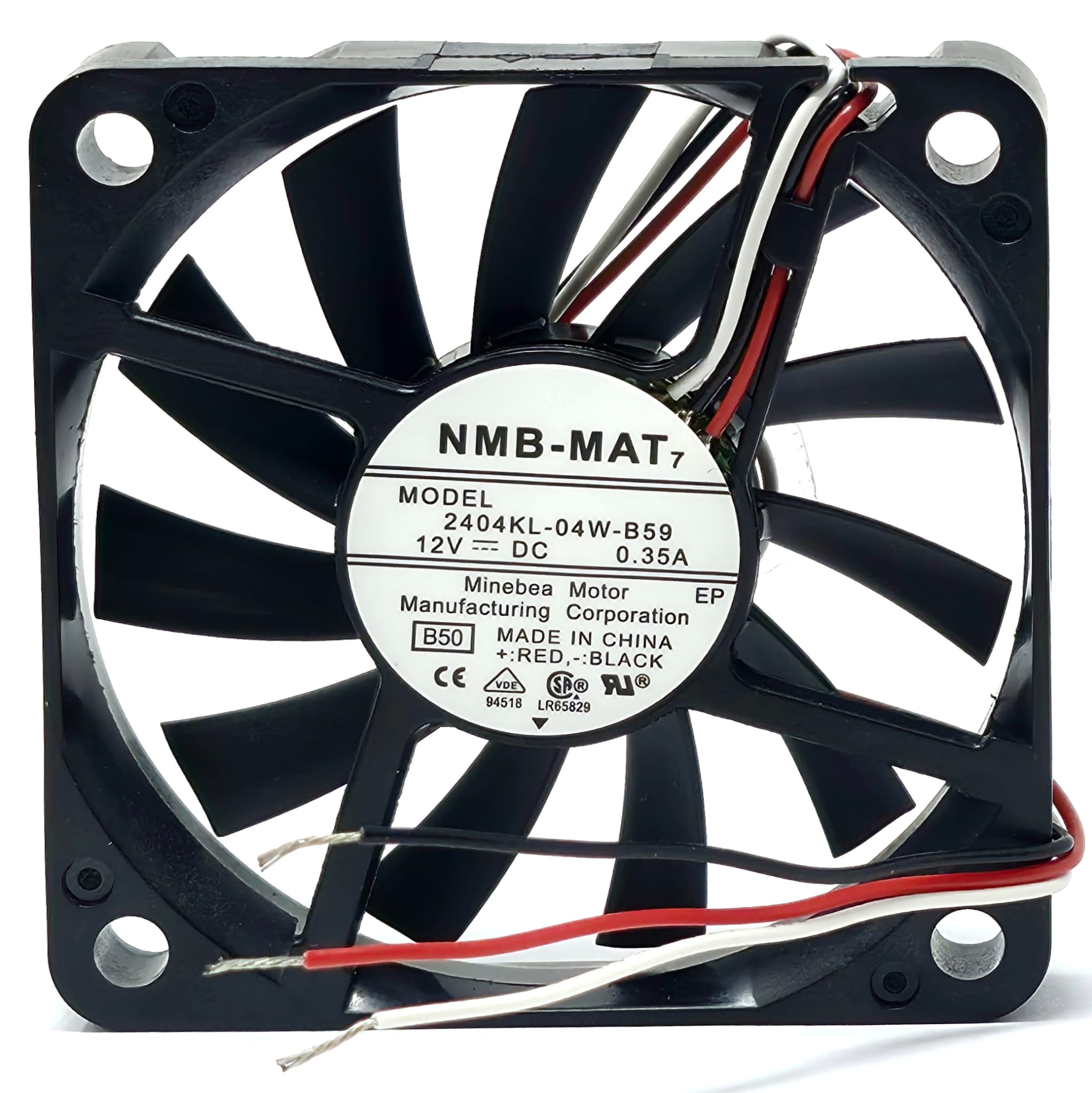 2404KL-04W-B59 - 60x60x10mm DC12V 0.35A 3-Pin 3-Wire Cooling Fan