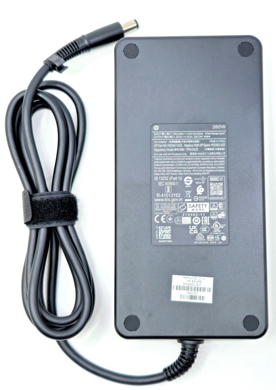 HP 4J0P0AA#ABA - 280W 20V 14A 50-60Hz 7.4mm x 5.0mm Connector Slim AC Adapter Charger HP 4J0P0AA#ABA - 280W 20V 14A 50-60Hz 7.4mm x 5.0mm Connector Slim AC Adapter Charger