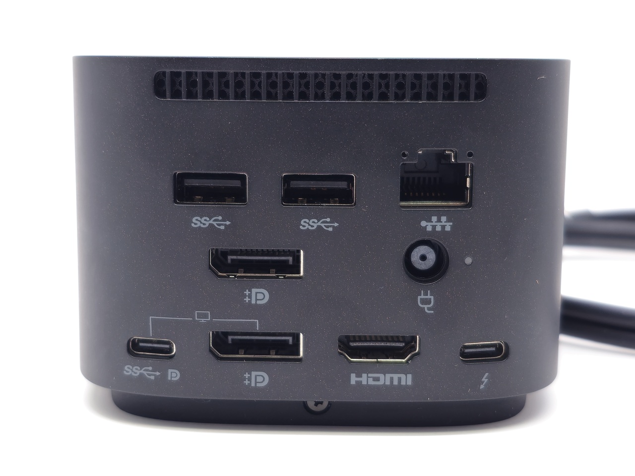 HP Thunderbolt Dock 280W G4 USB-C with Combo Cable 4J0G4AA#ABA 4J0G4AA#ABU 4L1N5AV#ABB M97106-001 - BACK CONNECTORS HP Thunderbolt Dock 280W G4 USB-C with Combo Cable 4J0G4AA#ABA 4J0G4AA#ABU 4L1N5AV#ABB M97106-001 - BACK CONNECTORS