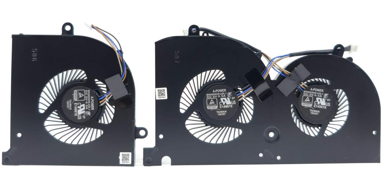 BS5005HS-U4Q - CPU + GPU Dual Cooling Fan Kit DC5V 1A For MSI Creator17 GS76 WS76 MS-17M1 17M1-G-CW-4P