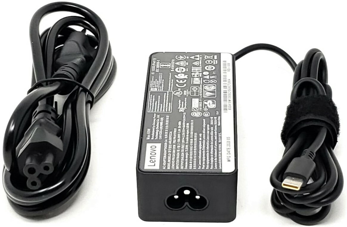 SA10R16871 - 65W USB Type-C AC Adapter Charger for ThinkPad X1 Carbon L380 L480 L580 Chromebook C330 C630 C930 Yoga C930 C940 720 730 910 920