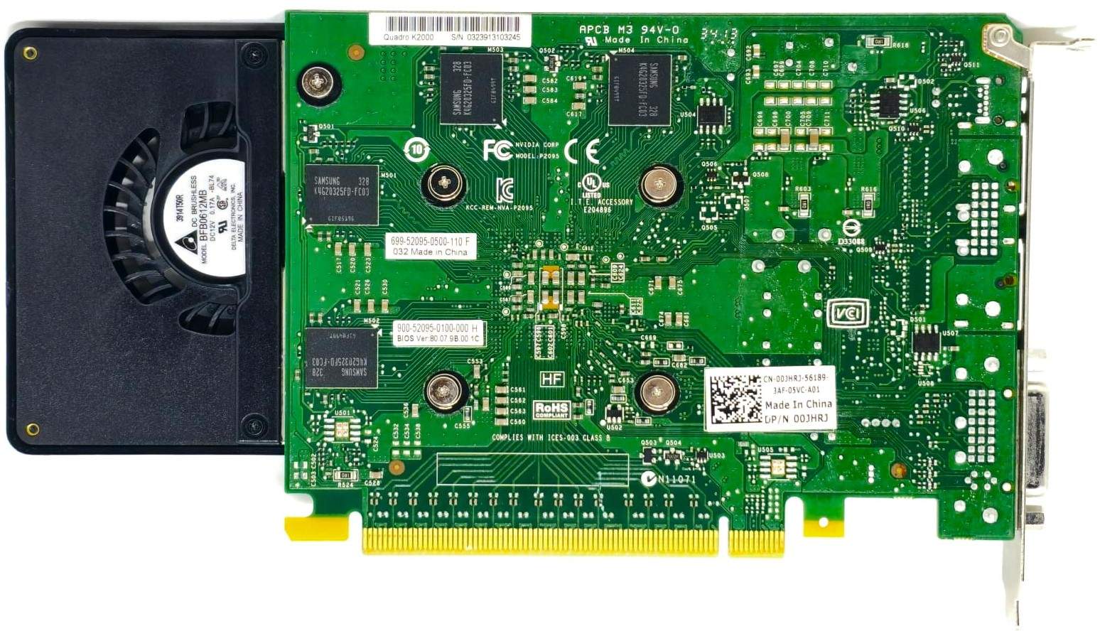 HP 700103-001 - 2GB NVIDIA Quadro K2000 2x DisplayPorts + 1x DVI-I Dual Link Video Graphics Card  