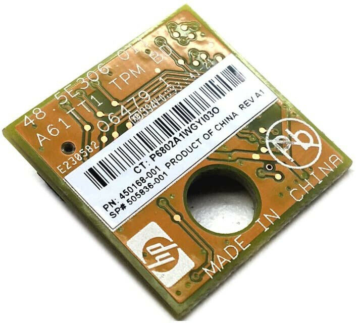 HP 450168-001 - HPE TPM Trusted Platform Module for HP ProLiant DL60 DL160 DL180 DL360 DL380 ML110 G9 Gen9 DL320E DL360P G8 Gen8