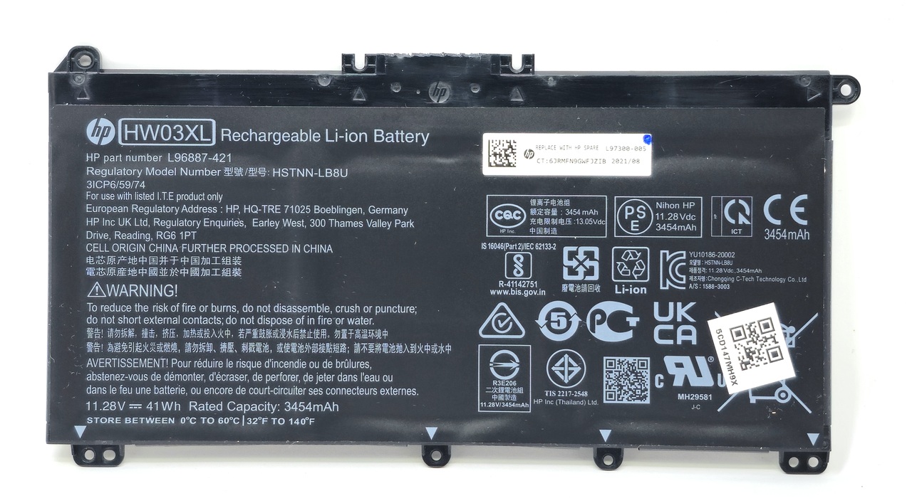 HP L97300-005 - 3-Cell HW03XL HWO3XL Battery for HP Pavilion 15-EG 15-EH 17-CN 17-CP Series Laptops HP L97300-005 - 3-Cell HW03XL HWO3XL Battery for HP Pavilion 15-EG 15-EH 17-CN 17-CP Series Laptops