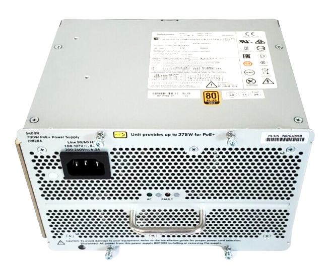 HPE J9828-61001 - 700W POE+ ZL2 Power Supply for HPE Aruba 5400R 