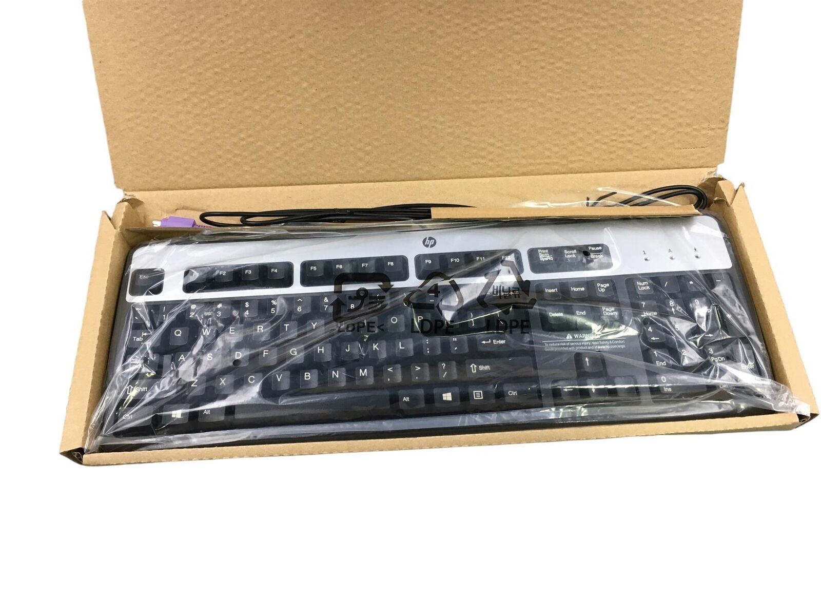 HP 434820-001 - Black + Silver PS/2 Wired Keyboard for HP Desktops and Servers HP 434820-001 - Black + Silver PS/2 Wired Keyboard for HP Desktops and Servers