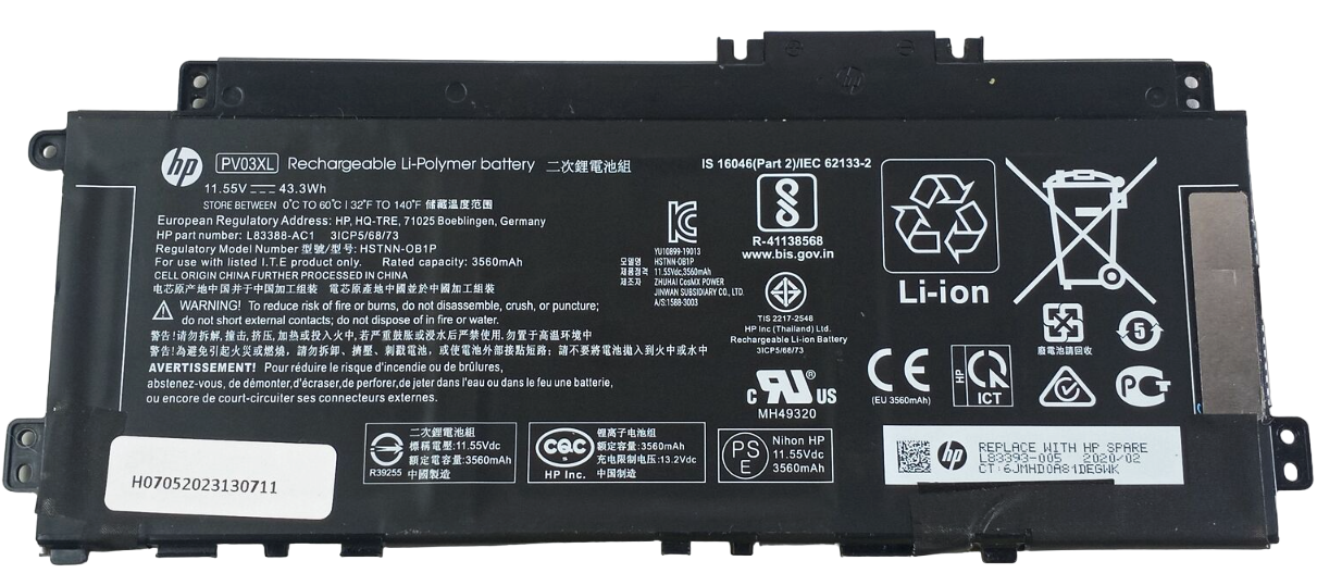 HP L83388-AC1 - 3-Cell PV03XL PVO3XL PV03 Battery for HP Pavilion 13-BB 14-DV 14-DK 15-EH 14M-DW 