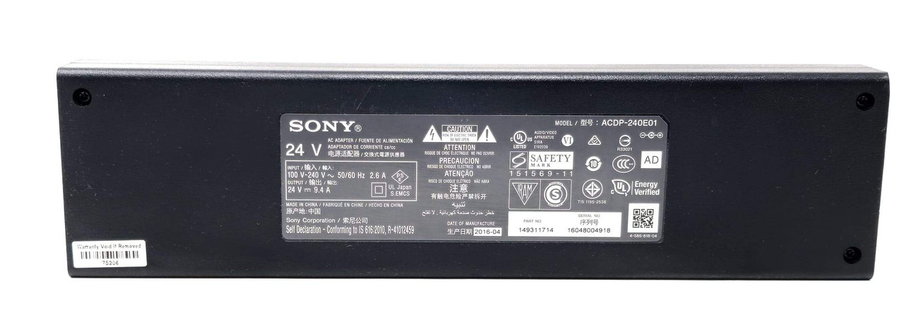 Sony 1-493-117-14 - 225W 24V 9.4A AC Adapter Charger Sony 1-493-117-14 - 225W 24V 9.4A AC Adapter Charger