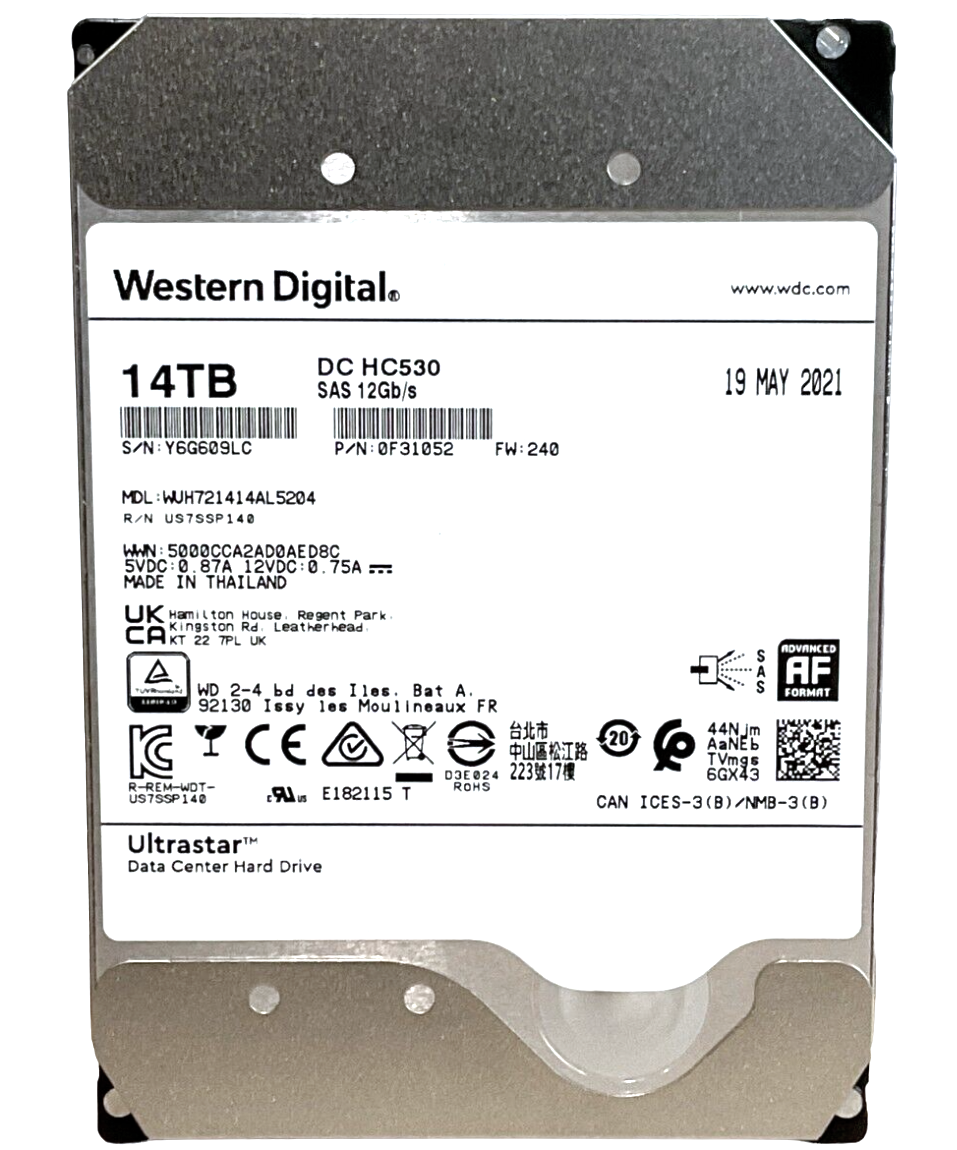 Western Digital WUH721414AL5204 - 14TB 7200RPM 12GB/s SAS DC