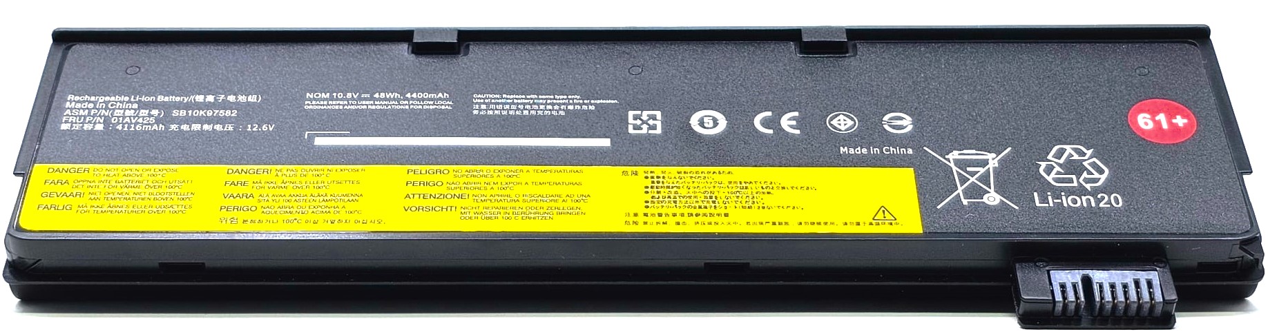 01AV425 - 61+ Battery for ThinkPad T470 T480 T570 T580 A475 A485