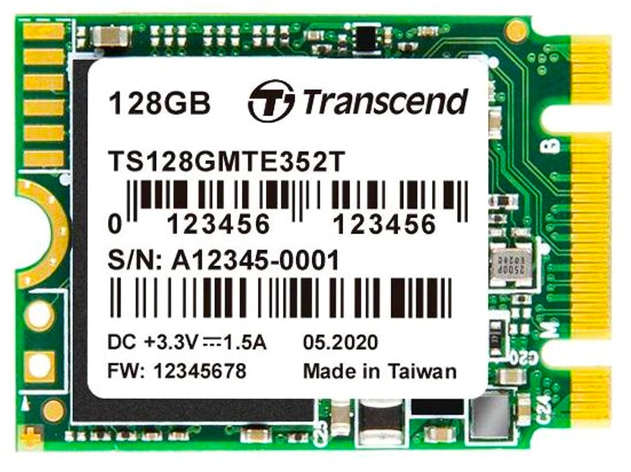 Transcend TS128GMTE352T - 128GB PCIe NVMe M.2 2230 Gen3x4 Solid State SSD Drive