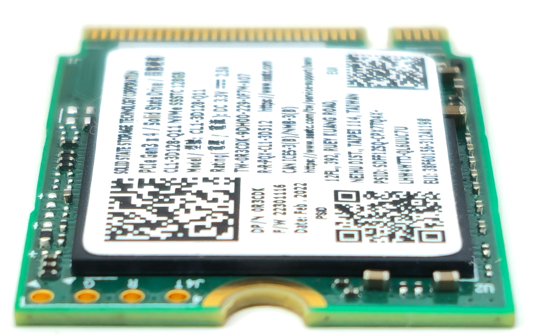 R3CDK - 128GB PCIe NVMe M.2 2230 Gen3x4 Solid State SSD Drive