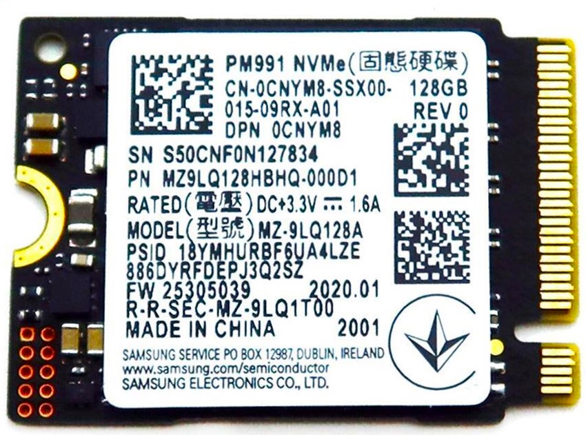Samsung MZ9LQ128HCHQ - 128GB PCIe NVMe M.2 2230 Gen3x4 Solid State SSD Drive