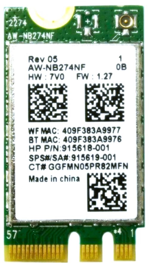 HP 915619-001 - Assembly WLAN RT TIFFANY BGN 1X1