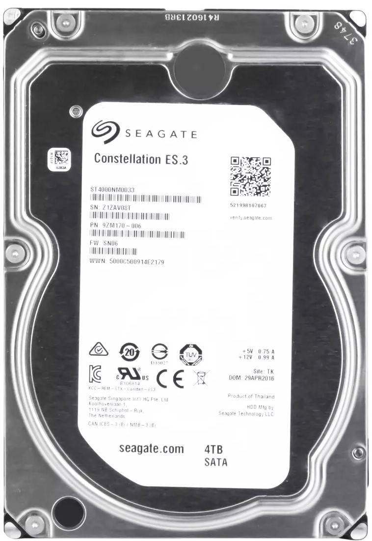 Seagate 9ZM170-006 - 4TB 7.2K RPM 6G 128MB Cache SATA 3.5