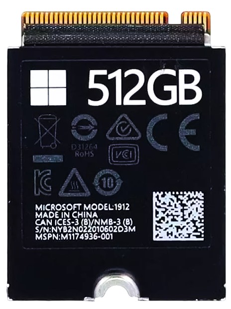 M1174936-001 - 512GB PCIe NVMe M.2 2230 Gen3x4 Solid State SSD