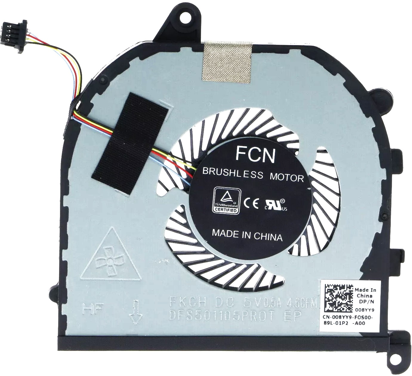 08YY9 - Left Side Cooling Fan for XPS 15 9560 9570 7590 Precision 5530 P56F002 Laptop