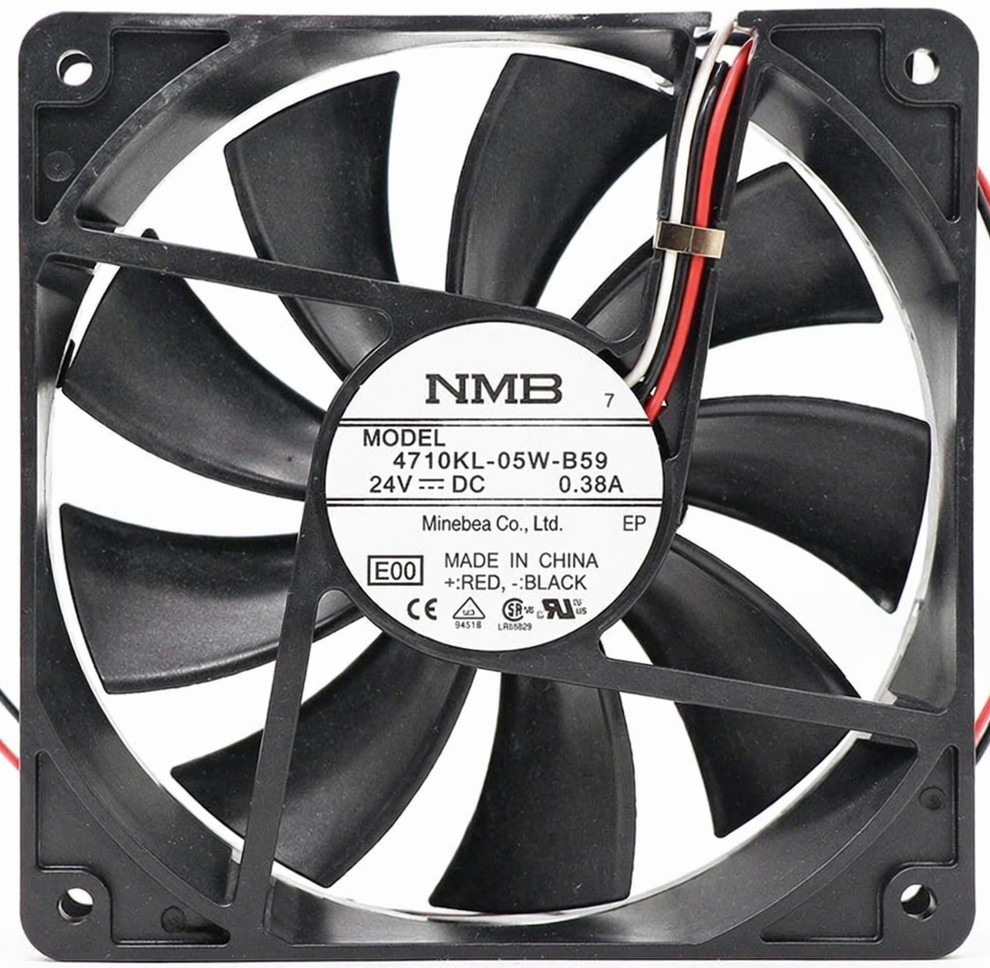 4710KL-05W-B59 - 120x120x25mm 12025 DC24V 0.38A 3-Pin Connector Inverter Cooling Fan