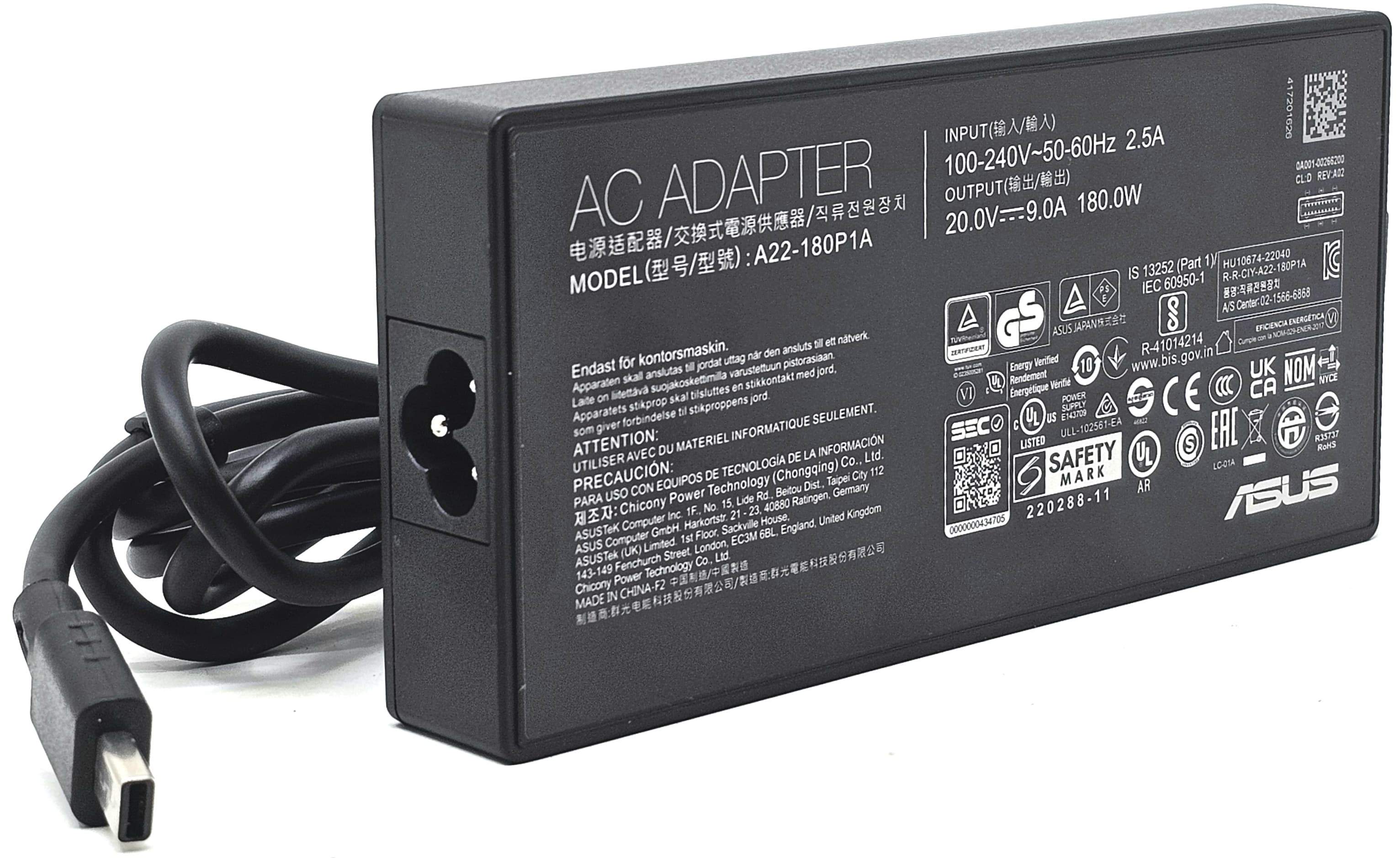 0A001-00266400 - 180W 20V 9A AC Adapter Charger for Asus ROG Zephyrus G14 2024