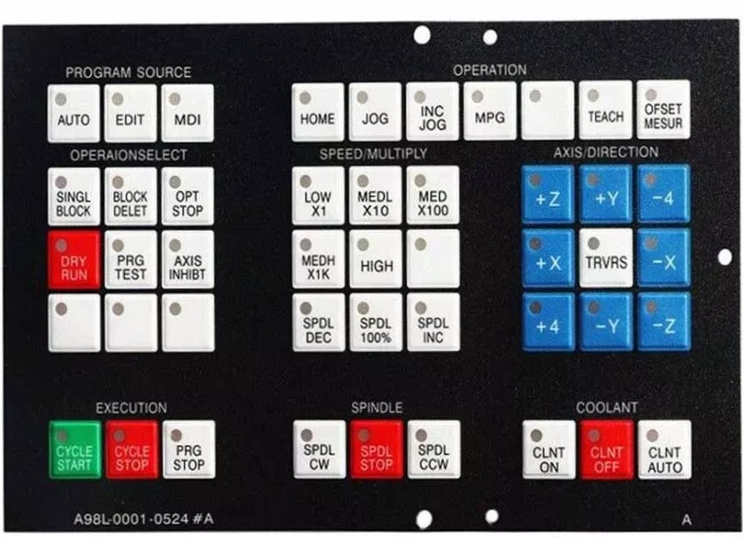 A98L-0001-0524#A - Membrane Operator Keypad Keysheet for Fanuc A98L-0001-0524#A