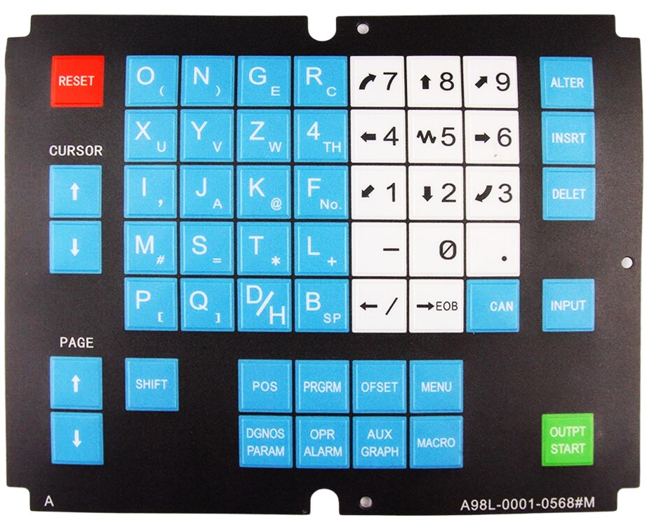 A98L-0001-0568#M - Membrane Keypad Keyboard Keysheet