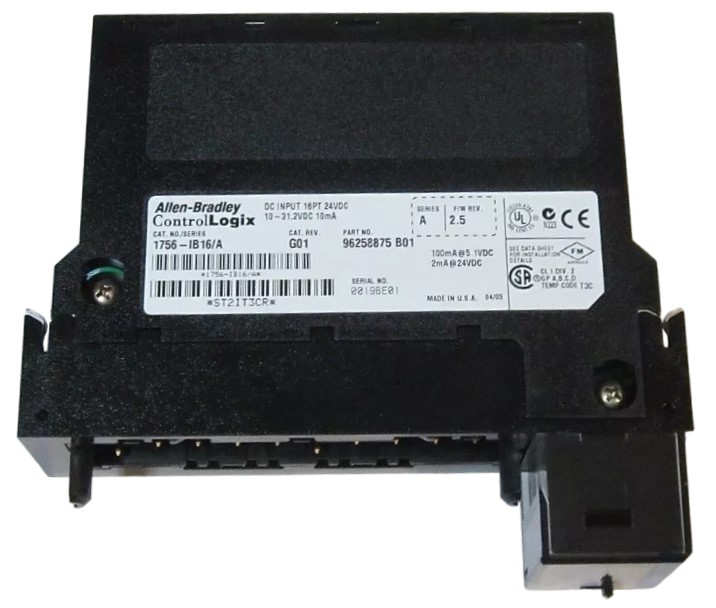 Allen Bradley 1756-IB16 - 16pt 10-31.2VDC 10mA PLC DC Input Module