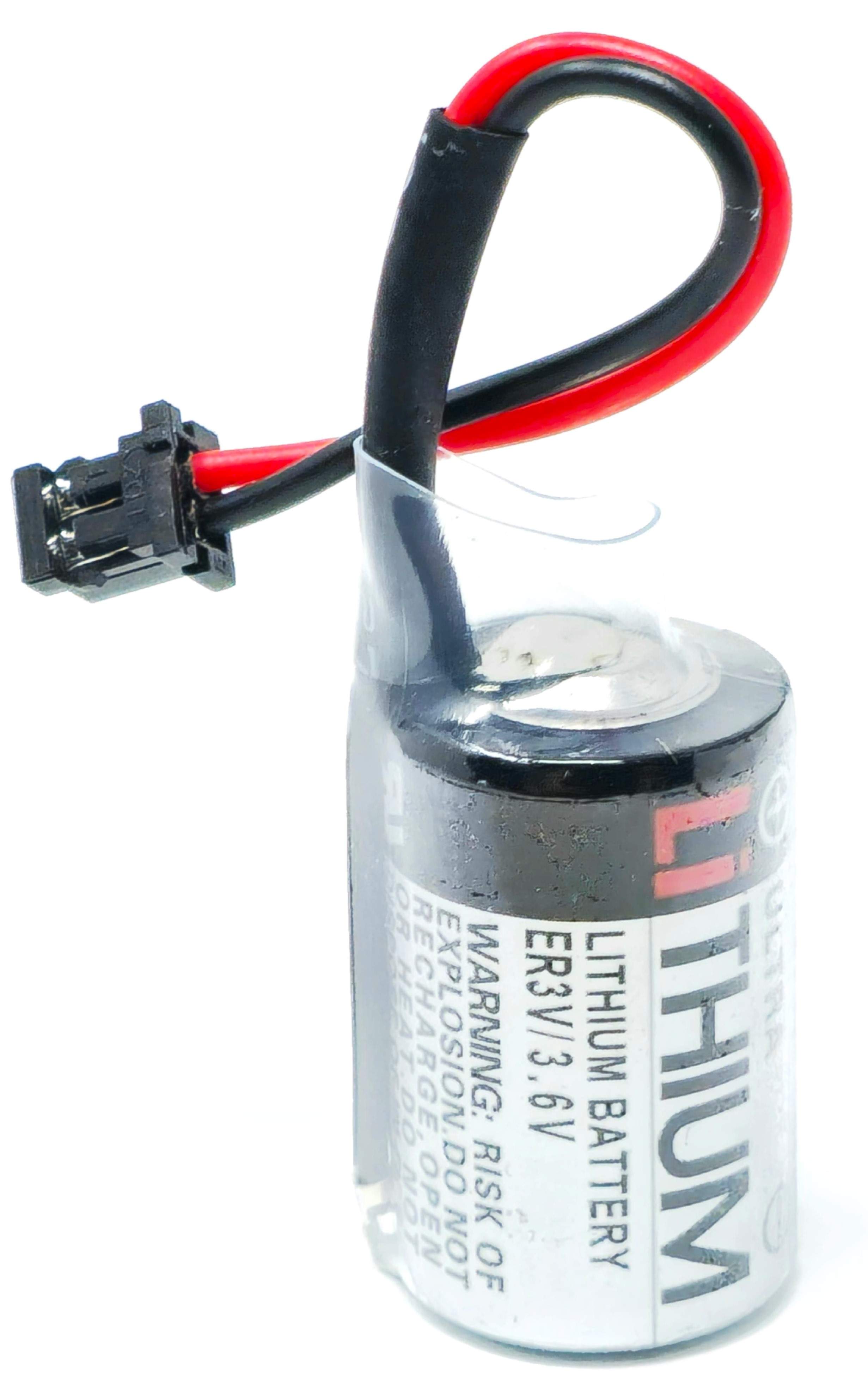 ER3V/3.6V - 3.6V PLC CNC Backup Battery for Toshiba JZSP-BA01- 2-Pin Black Connector Model