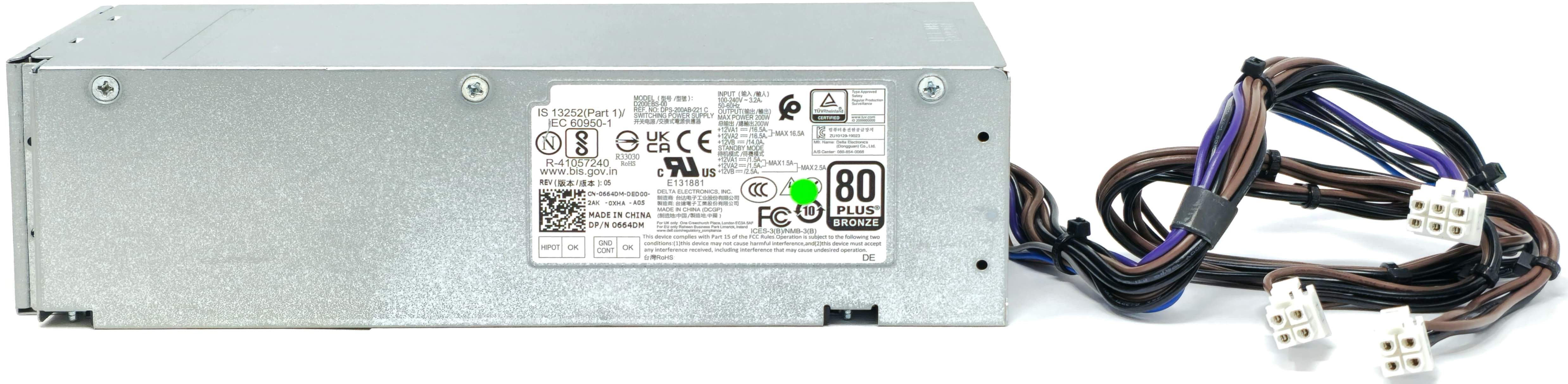 AC200EPS-00 - 200W Power Supply for OptiPlex 3080 5080 7080 SFF