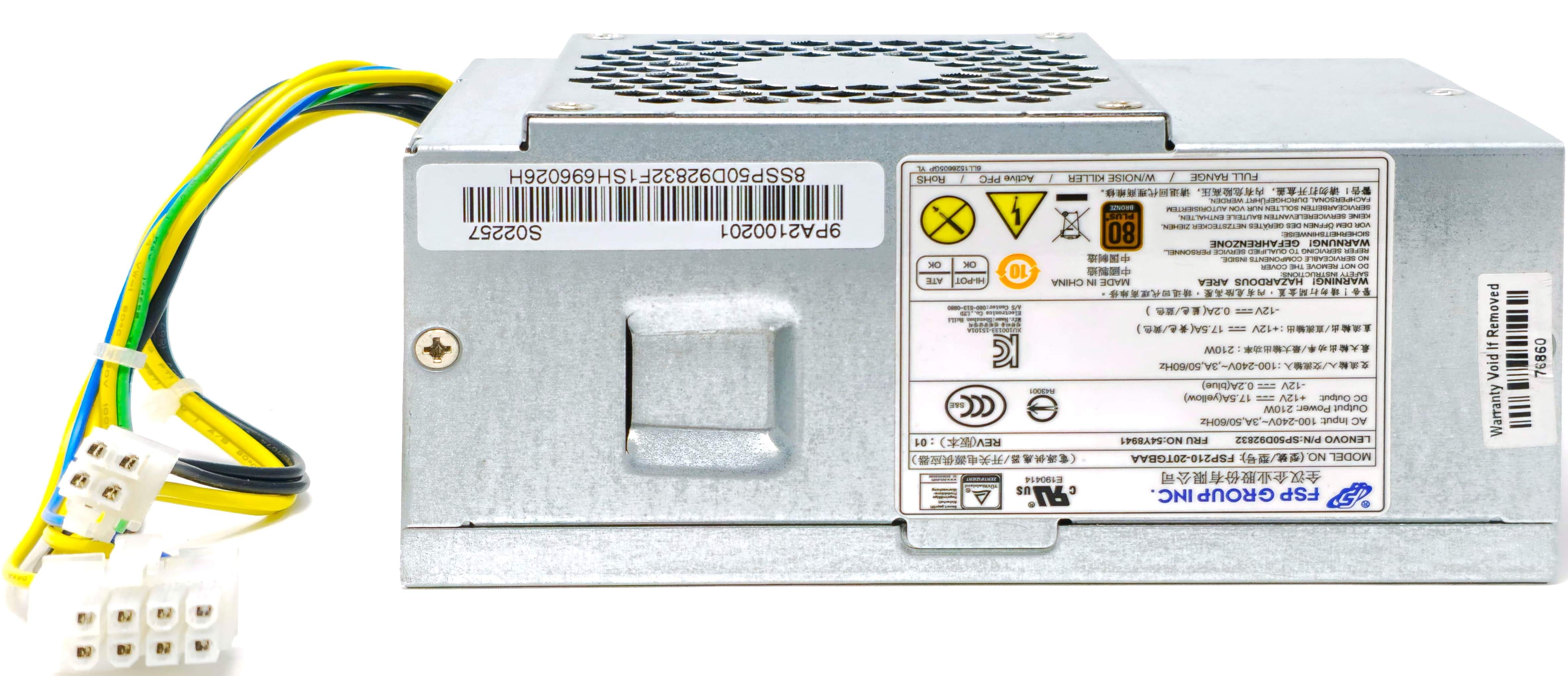 00PC775 - 210W Power Supply for Lenovo ThinkCentre M410 M610 510S