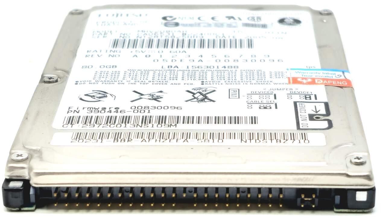 Fujitsu MHT2080AT - 80GB 4.2K RPM IDE PATA EIDE ATA 2.5