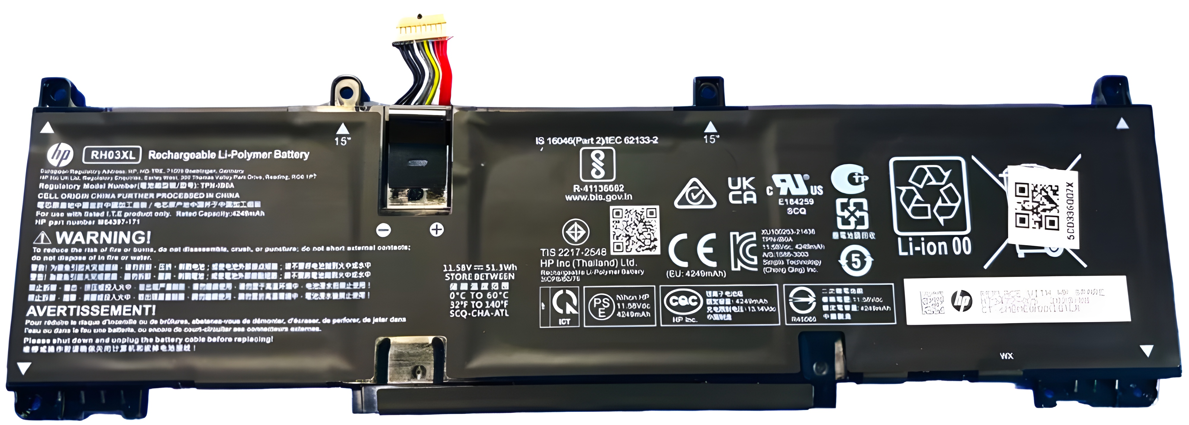 HSTNN-IB9Q - RH03XL RH03 3-Cell Battery for HP ProBook 430 445 450 640 645 650 655 G8 Zhan 66 Pro