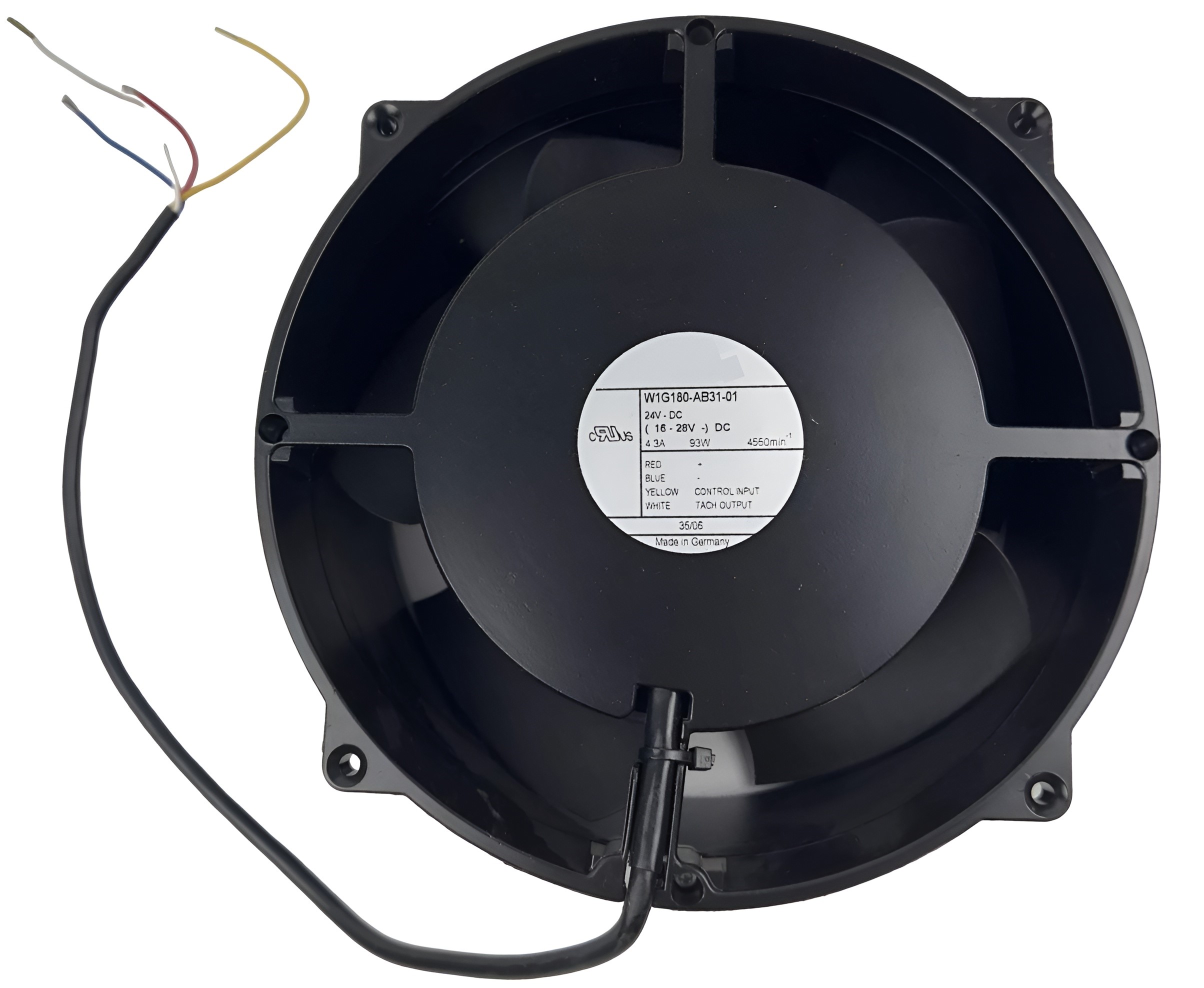 W1G180-AB31-01 - 200x70mm 24VDC 4.3A 93W 60Hz 4550RPM Cabinet Axial Cooling Fan