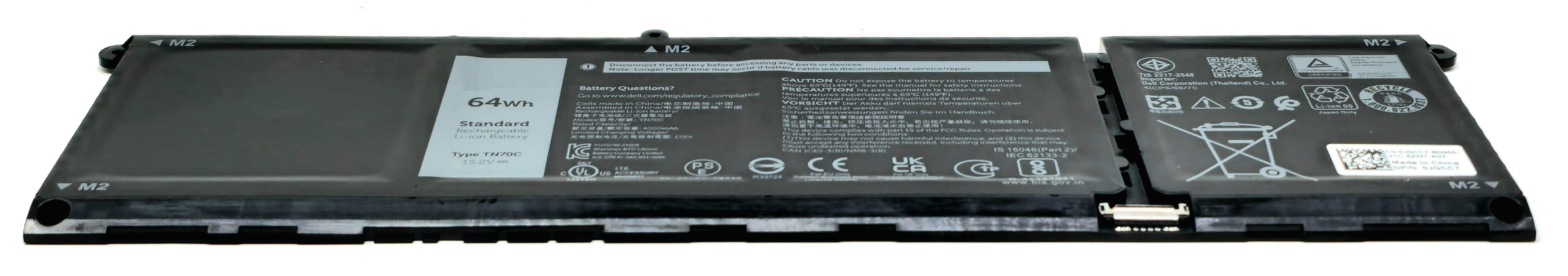 4ICP5/66/70 - 4-Cell 64Wh 15.2V 4000mAh Replacement Battery for Inspiron 5310 5510 5515 5518 Latitude 3520 Vostro 5515 5410 5415